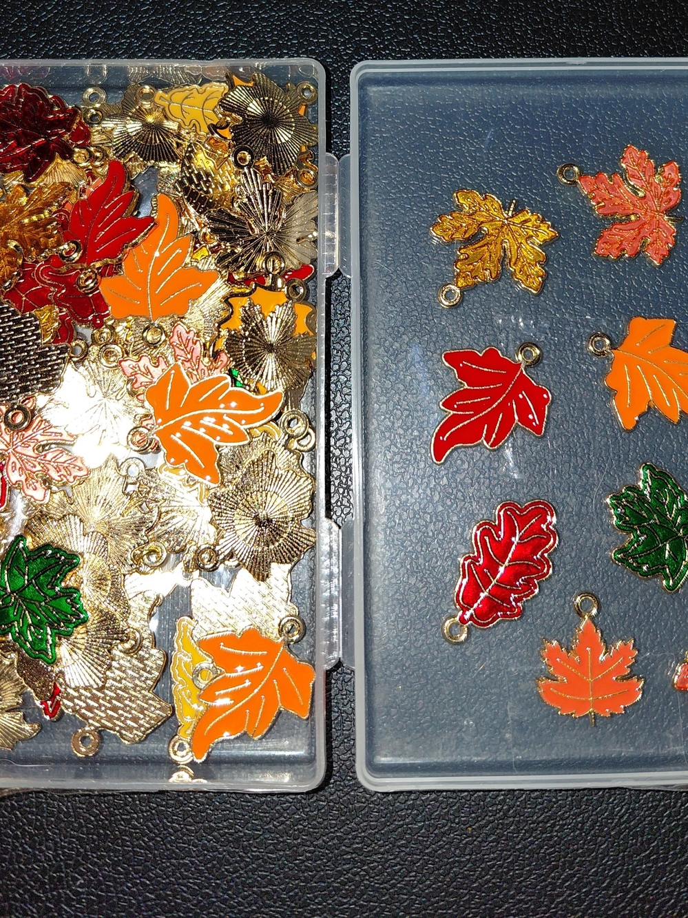 84 Enamel Charms FALL LEAVES